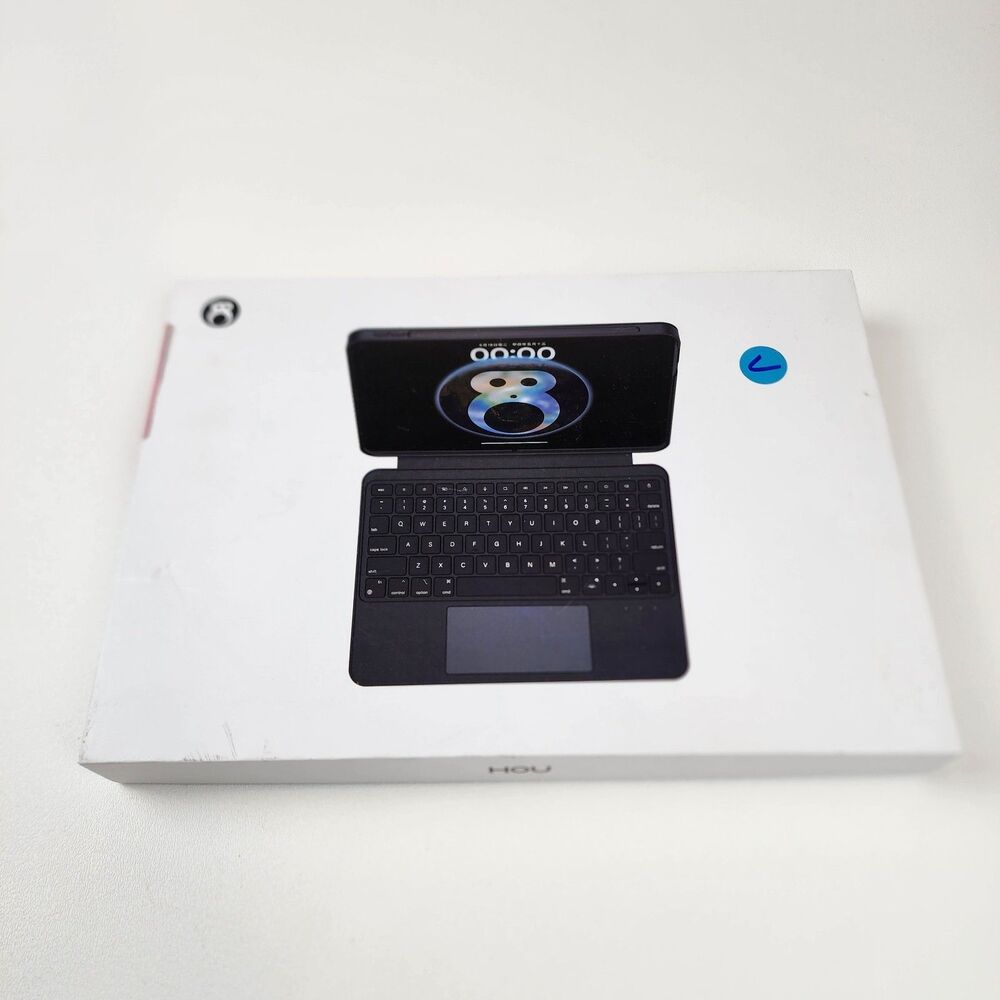 HOU iPad Air 11 Keyboard Case Rotating Backlit Touchpad Black OB